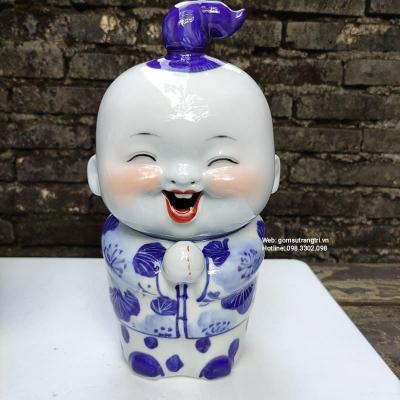 TƯỢNG TIỂU ĐỒNG CHÚC PHÚC MEN CHÀM